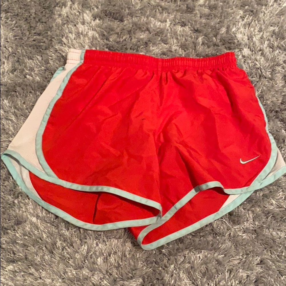 blue and red nike shorts